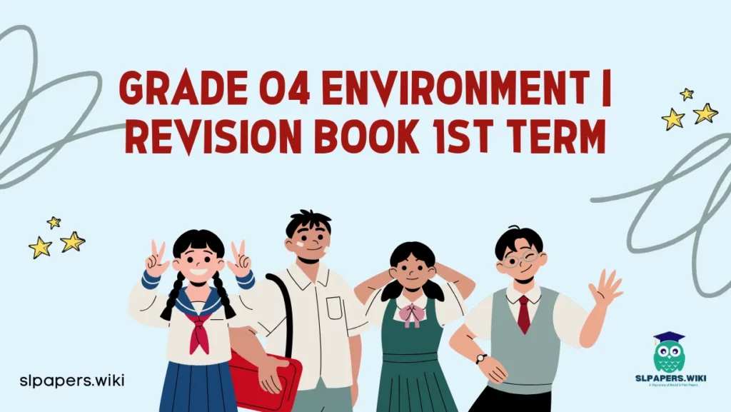 Download Grade 04 Environment | Revision Book 1st Term